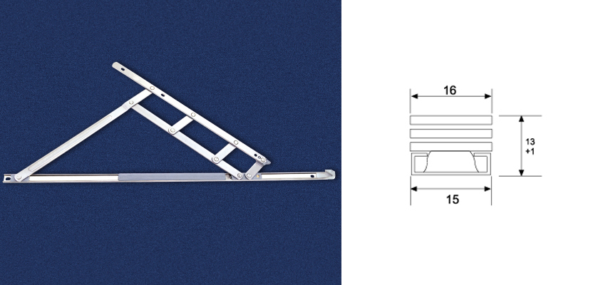 Handed Type of Hinge For Narrow Profile 16mm,for Upvc Window